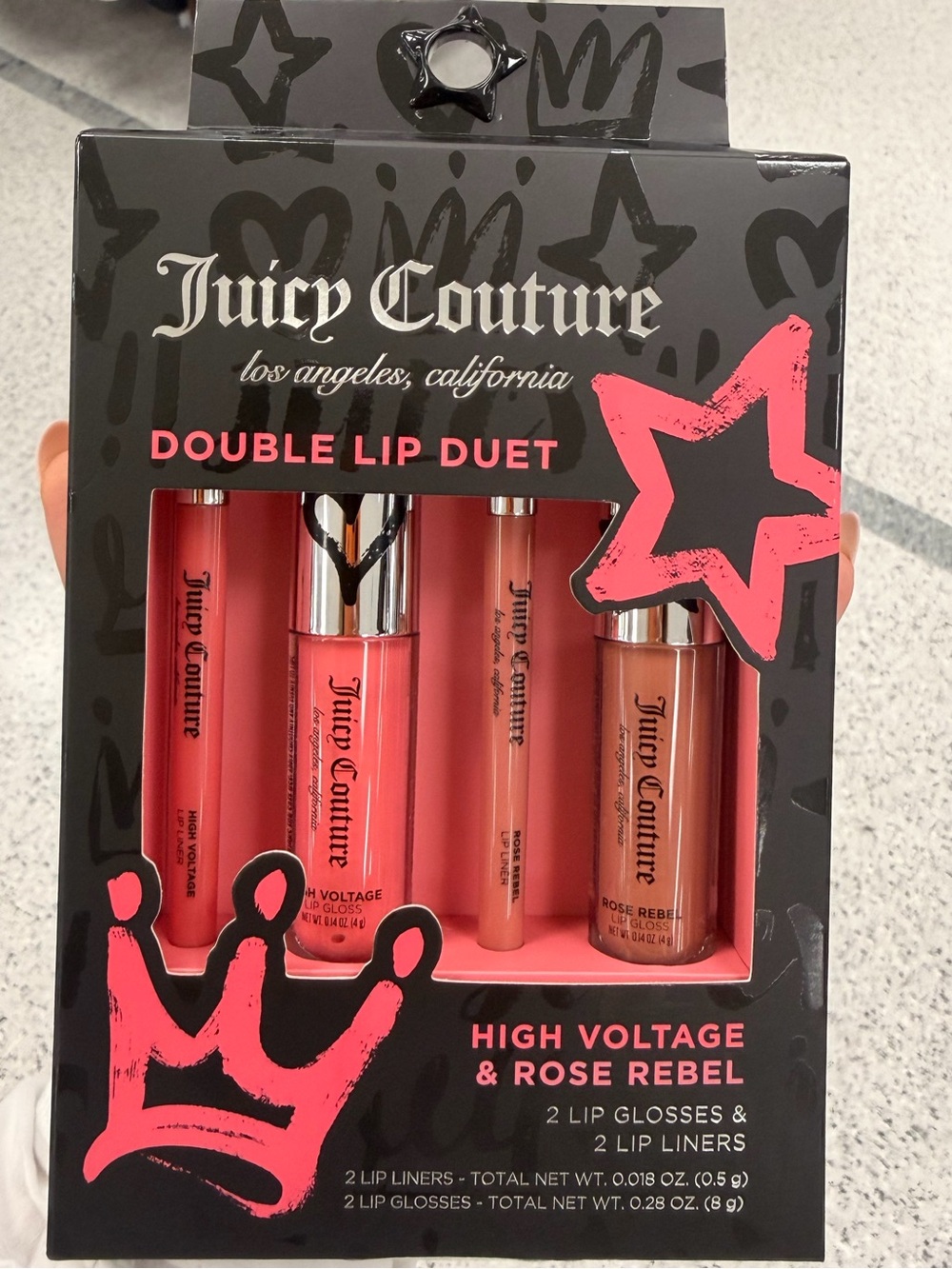 Juicy Couture Double Lip Duet - High Voltage & Rose Rebel (Pink/Coral)